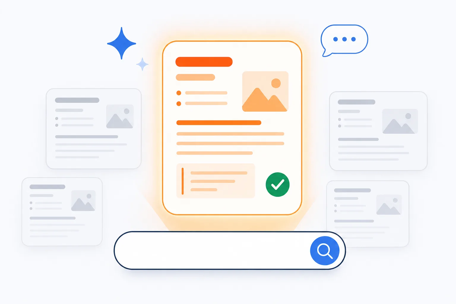 One answer card chosen above the others by search and AI